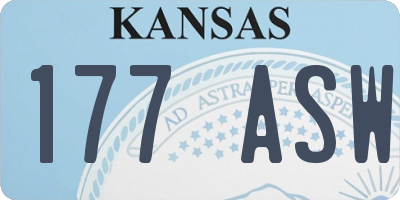 KS license plate 177ASW