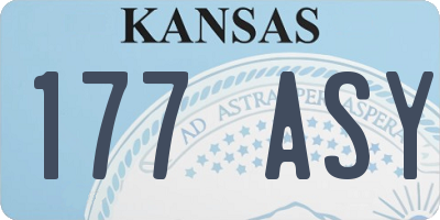 KS license plate 177ASY