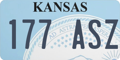 KS license plate 177ASZ