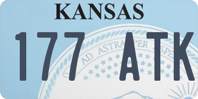 KS license plate 177ATK