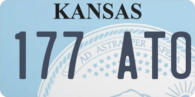 KS license plate 177ATO