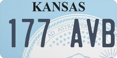 KS license plate 177AVB