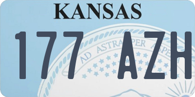 KS license plate 177AZH