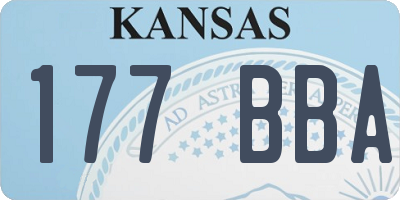 KS license plate 177BBA