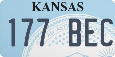 KS license plate 177BEC
