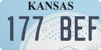 KS license plate 177BEF
