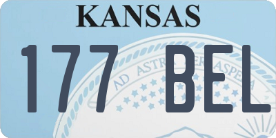 KS license plate 177BEL