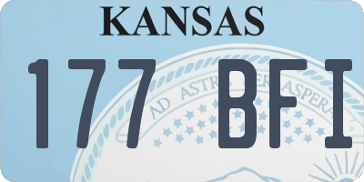 KS license plate 177BFI