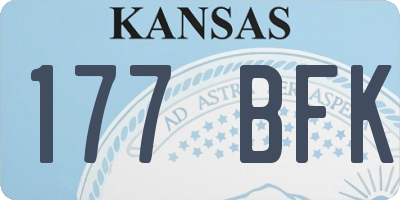KS license plate 177BFK