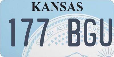KS license plate 177BGU