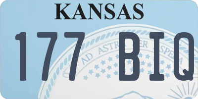 KS license plate 177BIQ