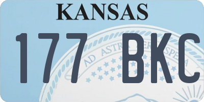 KS license plate 177BKC