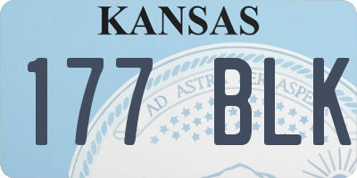 KS license plate 177BLK