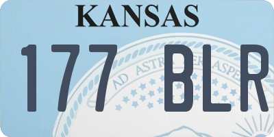 KS license plate 177BLR