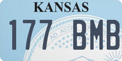 KS license plate 177BMB