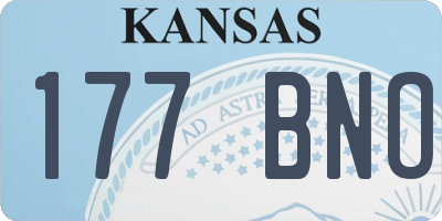 KS license plate 177BNO