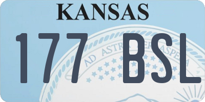 KS license plate 177BSL