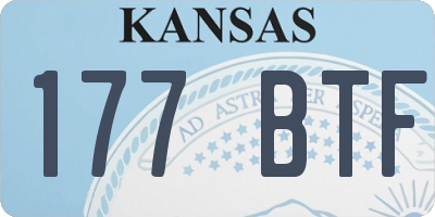 KS license plate 177BTF