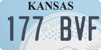 KS license plate 177BVF