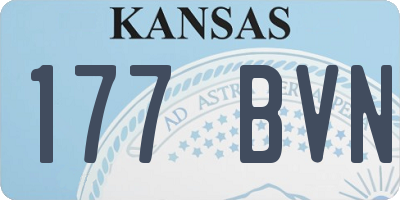 KS license plate 177BVN