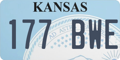 KS license plate 177BWE