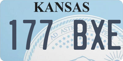 KS license plate 177BXE