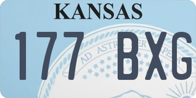 KS license plate 177BXG