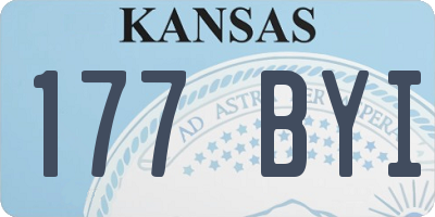 KS license plate 177BYI