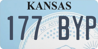 KS license plate 177BYP