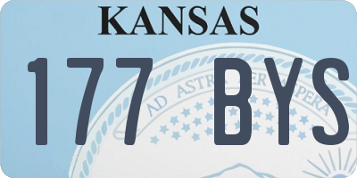KS license plate 177BYS