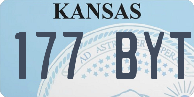 KS license plate 177BYT