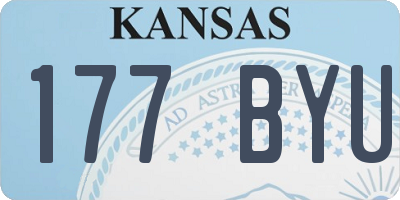 KS license plate 177BYU