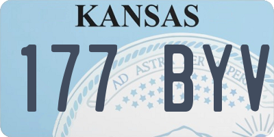 KS license plate 177BYV