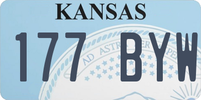 KS license plate 177BYW