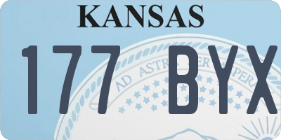 KS license plate 177BYX