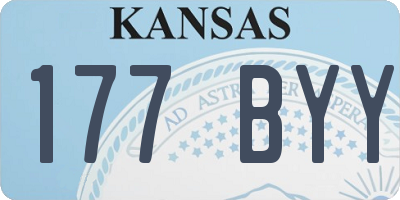 KS license plate 177BYY