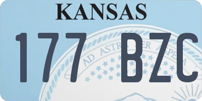 KS license plate 177BZC