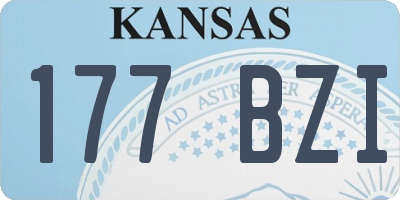 KS license plate 177BZI