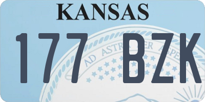 KS license plate 177BZK