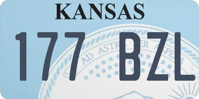 KS license plate 177BZL