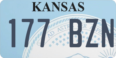 KS license plate 177BZN