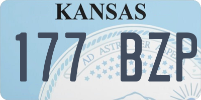 KS license plate 177BZP