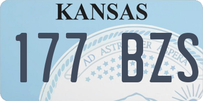 KS license plate 177BZS
