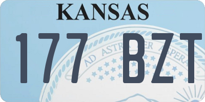 KS license plate 177BZT