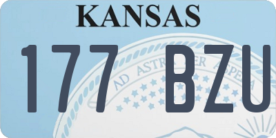 KS license plate 177BZU