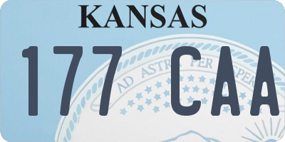 KS license plate 177CAA