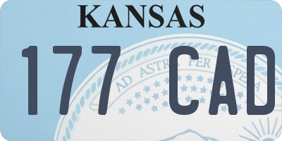 KS license plate 177CAD