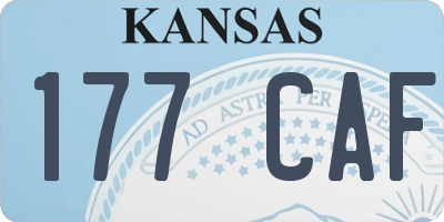 KS license plate 177CAF
