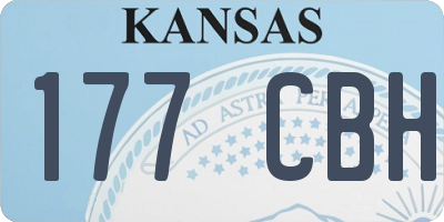 KS license plate 177CBH