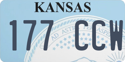 KS license plate 177CCW